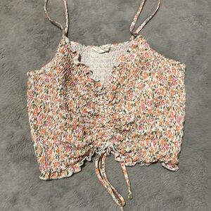 Cropped ripped tank top